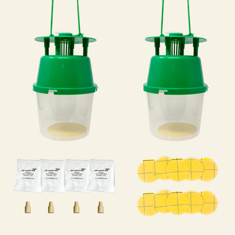 Pea Moth Trap Bundle (2 Pheromone Traps, 4 Lures + 10 Sticky Trap Inserts)