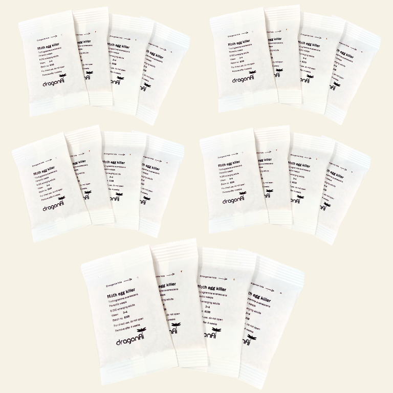 Clothes Moth Egg Killer Sachet (Trichogramma Parasitic Wasps, As Seen On TV!) - Ready To Use, Simply Place In Wardrobes & Other Infestation Hotspots