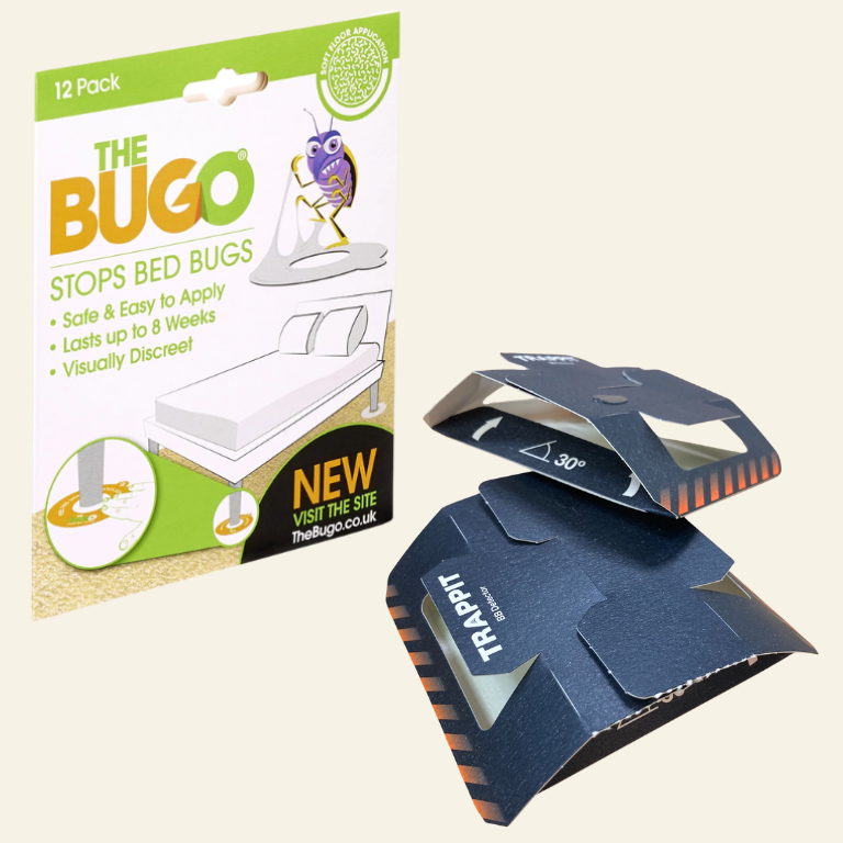 Bed Bug Bundle: Bugo Bed Bug Sticky Rings (12 Pack) + Trappit Bed Bug Traps (2 Pack)