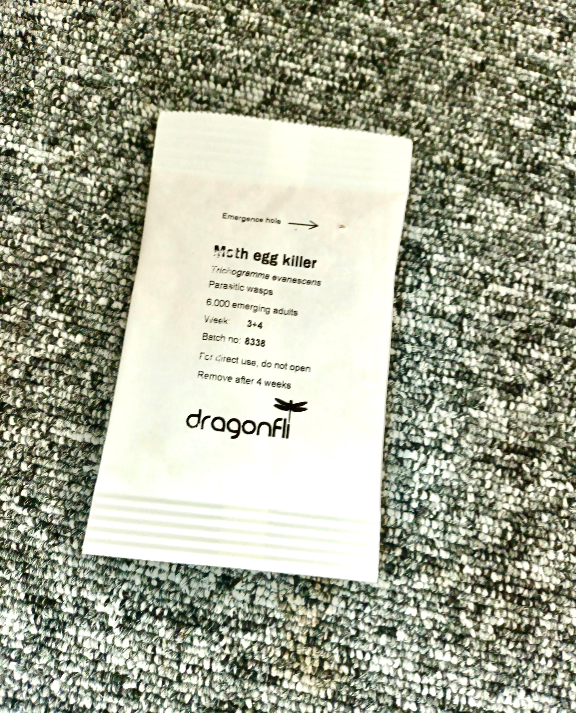 Clothes Moth Egg Killer Sachet (Trichogramma Parasitic Wasps, As Seen On TV!) - Ready To Use, Simply Place In Wardrobes & Other Infestation Hotspots