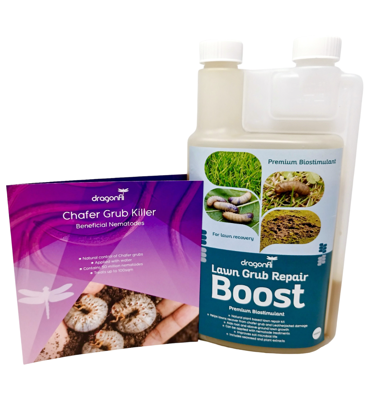 Chafer Grub Control & Recovery Bundle: Chafer Grub Killer Nematodes + Lawn Grub Repair Boost