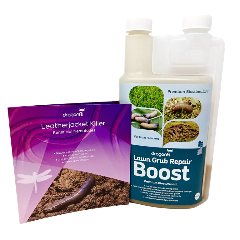 Leatherjacket Control & Recovery Bundle: Leatherjacket Killer Nematodes + Lawn Grub Repair Boost