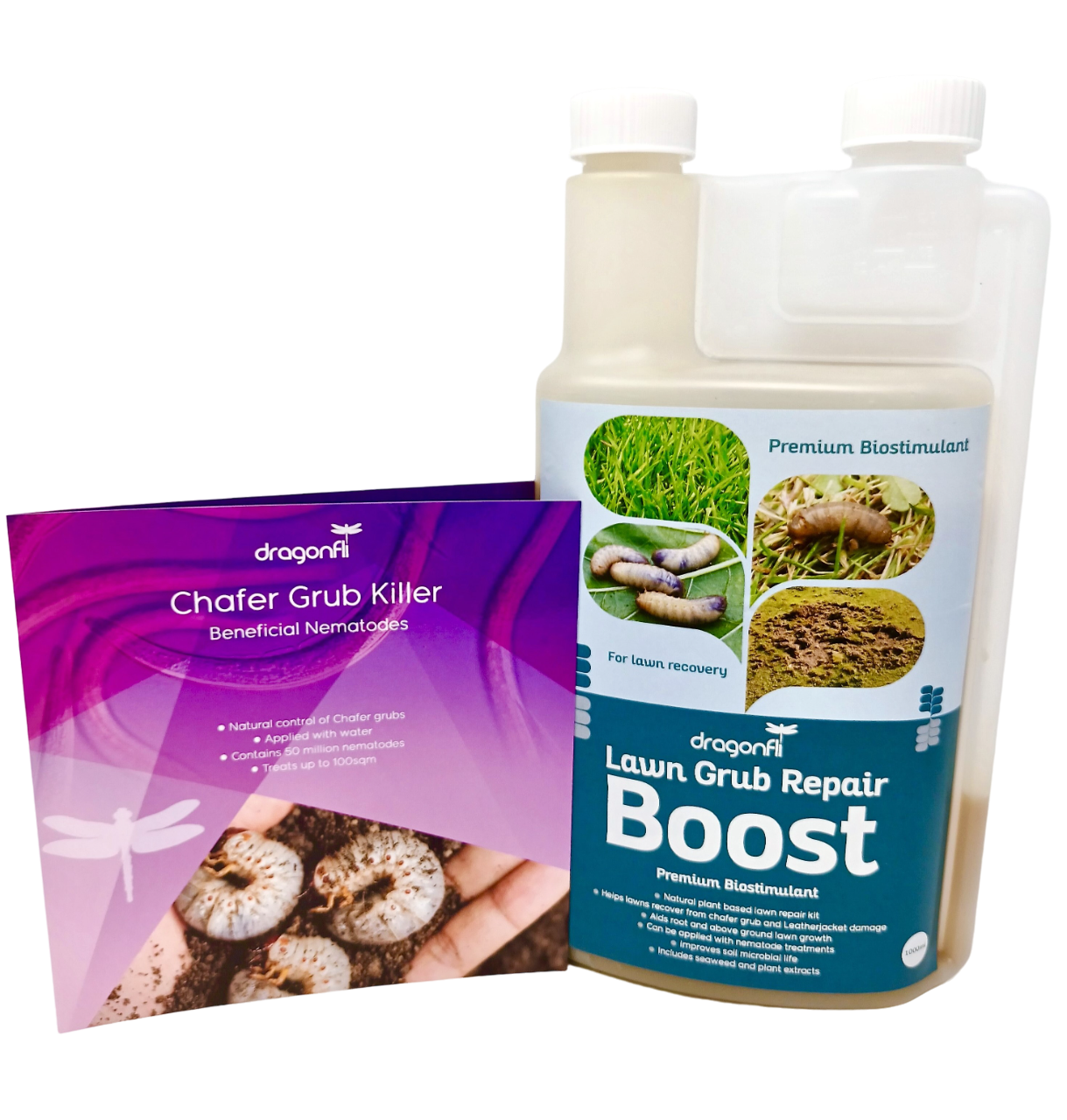 Chafer Grub Control & Recovery Bundle: Chafer Grub Killer Nematodes + Lawn Grub Repair Boost