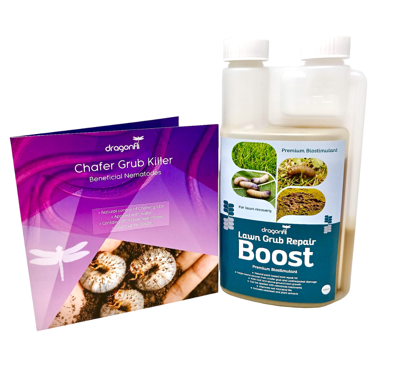 Chafer Grub Control & Recovery Bundle: Chafer Grub Killer Nematodes + Lawn Grub Repair Boost