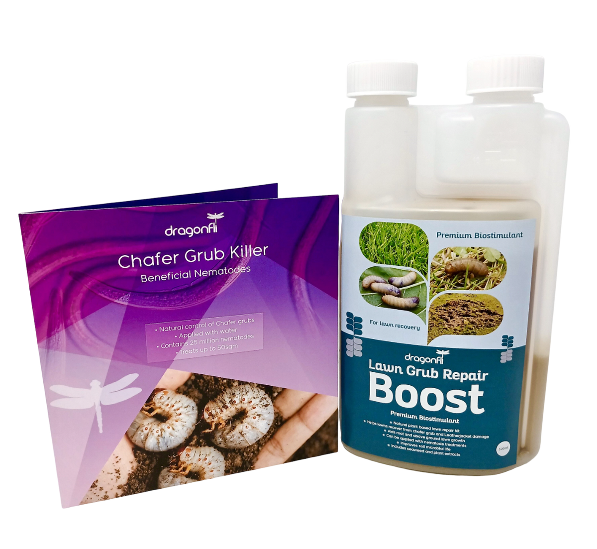 Chafer Grub Control & Recovery Bundle: Chafer Grub Killer Nematodes + Lawn Grub Repair Boost