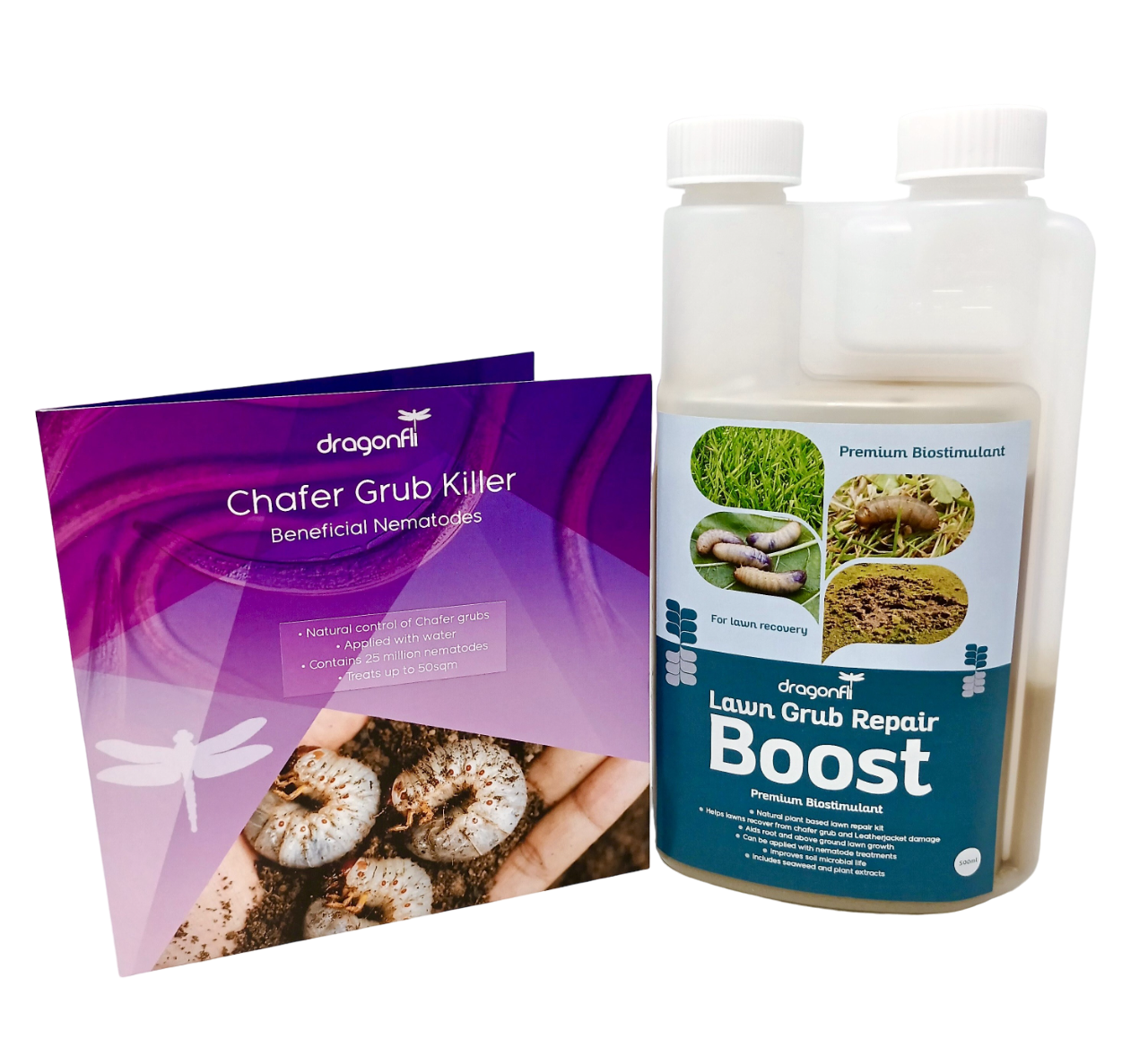 Chafer Grub Control & Recovery Bundle: Chafer Grub Killer Nematodes + Lawn Grub Repair Boost