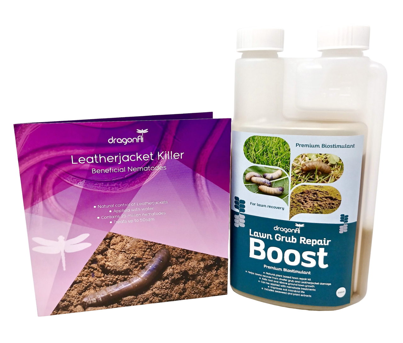 Leatherjacket Control & Recovery Bundle: Leatherjacket Killer Nematodes + Lawn Grub Repair Boost